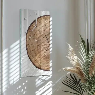 Wanduhr mit motiv vertikal Holzbalken