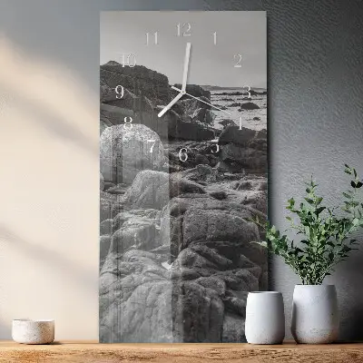 Wanduhr design ausgefallen vertikal Steine