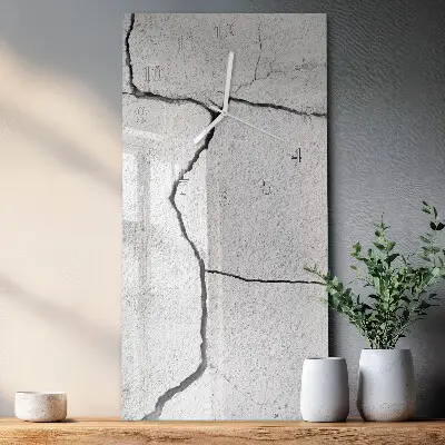 Vertikale glas wanduhr Bruch
