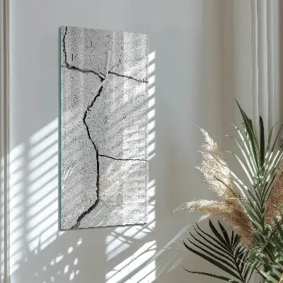Vertikale glas wanduhr Bruch