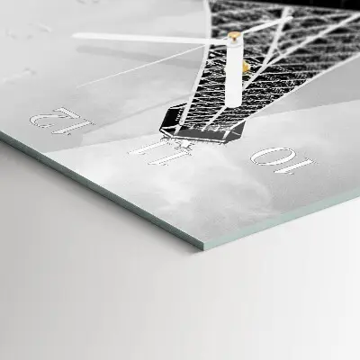 Wanduhr mit motiv vertikal Eiffelturm