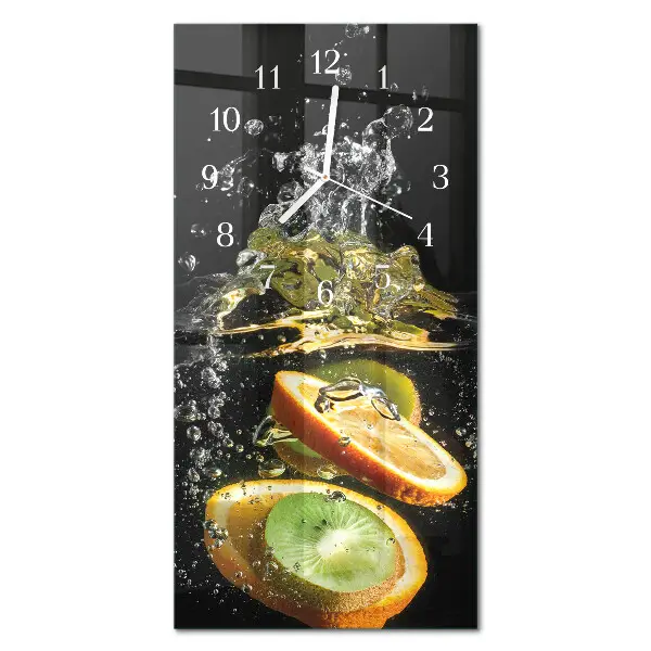 Vertikale glas wanduhr Fruchtwasser