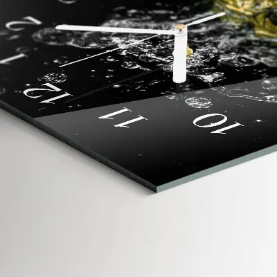 Vertikale glas wanduhr Fruchtwasser