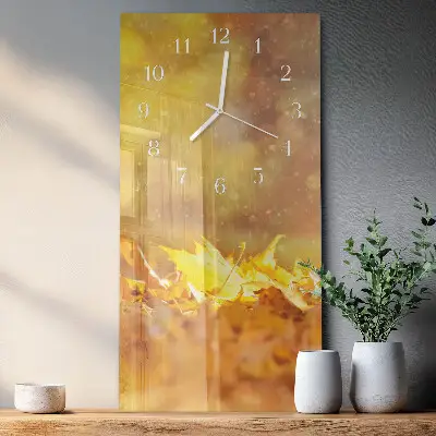 Wanduhr mit motiv vertikal Blätter