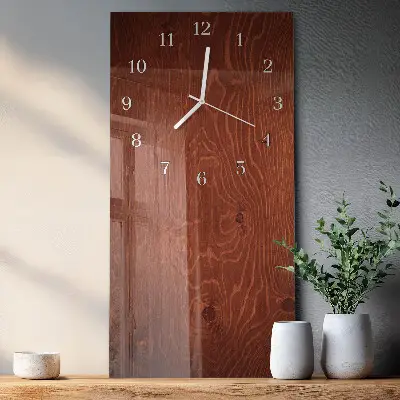 Moderne wanduhr vertikal Holzpaneele