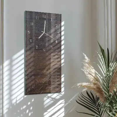 Wanduhr mit motiv vertikal Holzbrett