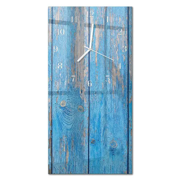 Vertikale glas wanduhr Holz