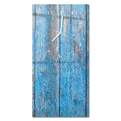 Vertikale glas wanduhr Holz