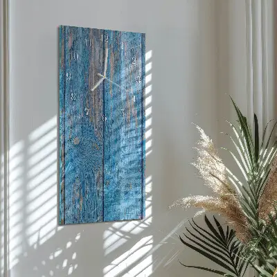 Vertikale glas wanduhr Holz