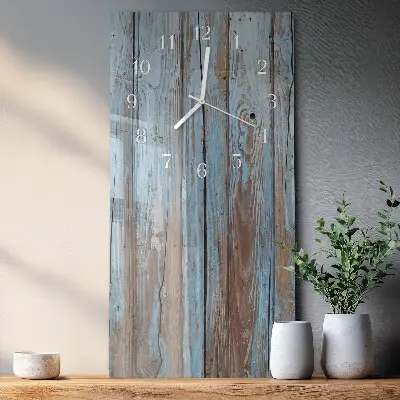 Moderne wanduhr vertikal Holz