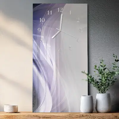Vertikale glas wanduhr Abstraktion