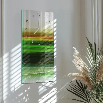 Vertikale glas wanduhr Abstraktion