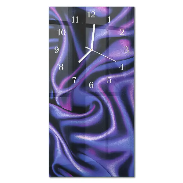 Vertikale glas wanduhr Samt