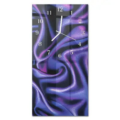 Vertikale glas wanduhr Samt