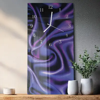 Vertikale glas wanduhr Samt