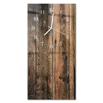 Vertikale glas wanduhr Holz