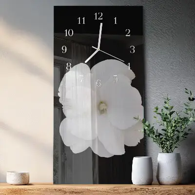 Wanduhr mit motiv vertikal Blume