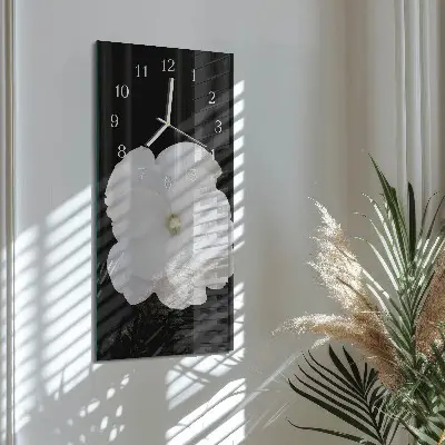 Wanduhr mit motiv vertikal Blume
