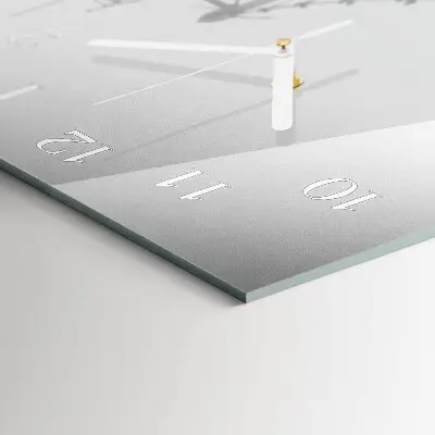 Vertikale glas wanduhr Brücke