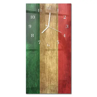 Wanduhr design ausgefallen vertikal Italienische Flagge