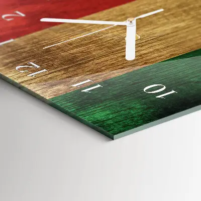 Wanduhr design ausgefallen vertikal Italienische Flagge