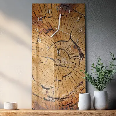 Wanduhr mit motiv vertikal Holzmaserung