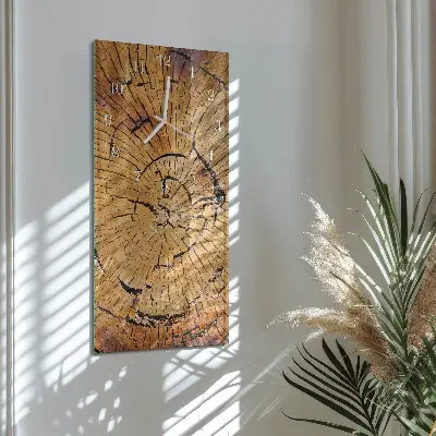 Wanduhr mit motiv vertikal Holzmaserung