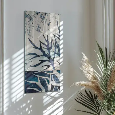 Vertikale glas wanduhr Zweigstellen