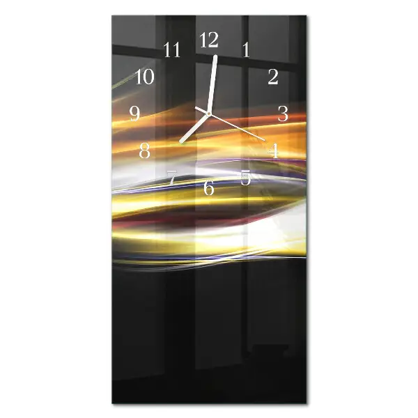Vertikale glas wanduhr Abstraktion