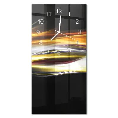 Vertikale glas wanduhr Abstraktion