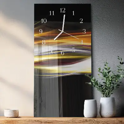 Vertikale glas wanduhr Abstraktion