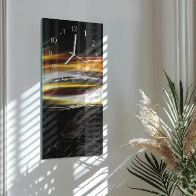 Vertikale glas wanduhr Abstraktion