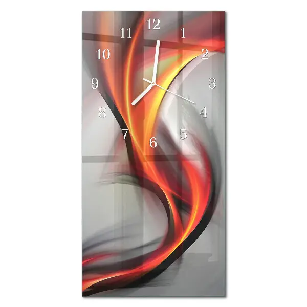 Vertikale glas wanduhr Abstraktion