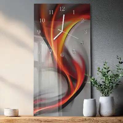 Vertikale glas wanduhr Abstraktion