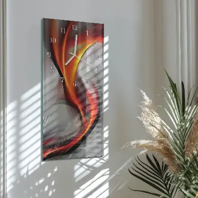 Vertikale glas wanduhr Abstraktion