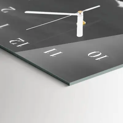 Vertikale glas wanduhr Berg