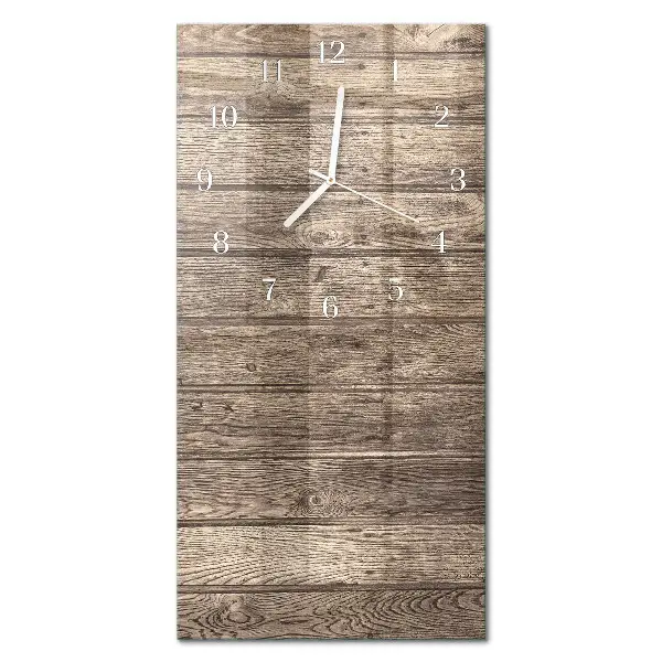 Vertikale glas wanduhr Holz