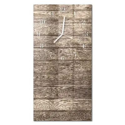 Vertikale glas wanduhr Holz