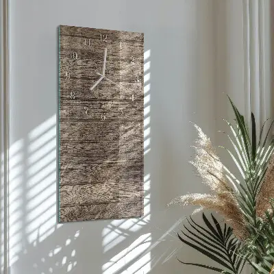 Vertikale glas wanduhr Holz