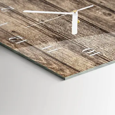 Vertikale glas wanduhr Holz