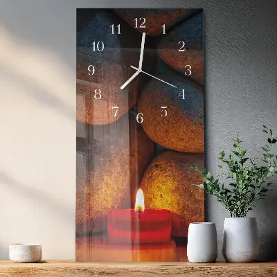 Wanduhr mit motiv vertikal Steine