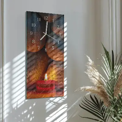 Wanduhr mit motiv vertikal Steine