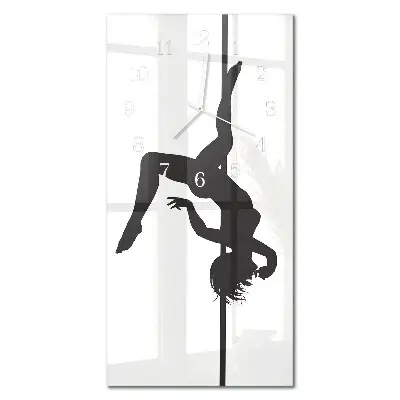 Moderne wanduhr vertikal Pole-Tänzerin