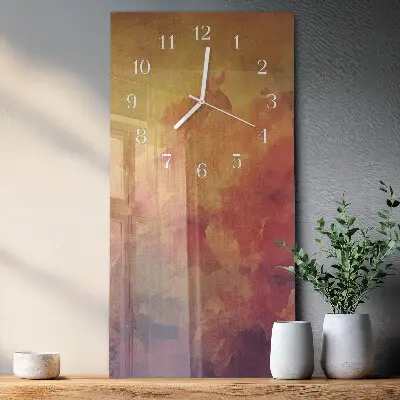 Vertikale glas wanduhr Muster