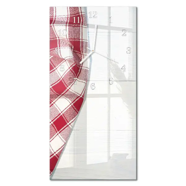 Vertikale glas wanduhr Tischdecke