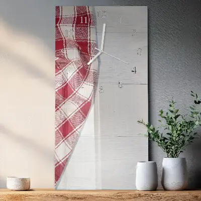 Vertikale glas wanduhr Tischdecke