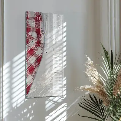 Vertikale glas wanduhr Tischdecke