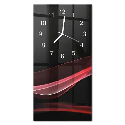 Vertikale glas wanduhr Abstraktion