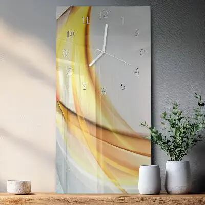Vertikale glas wanduhr Abstraktion