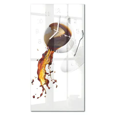 Wanduhr design ausgefallen vertikal Kaffee